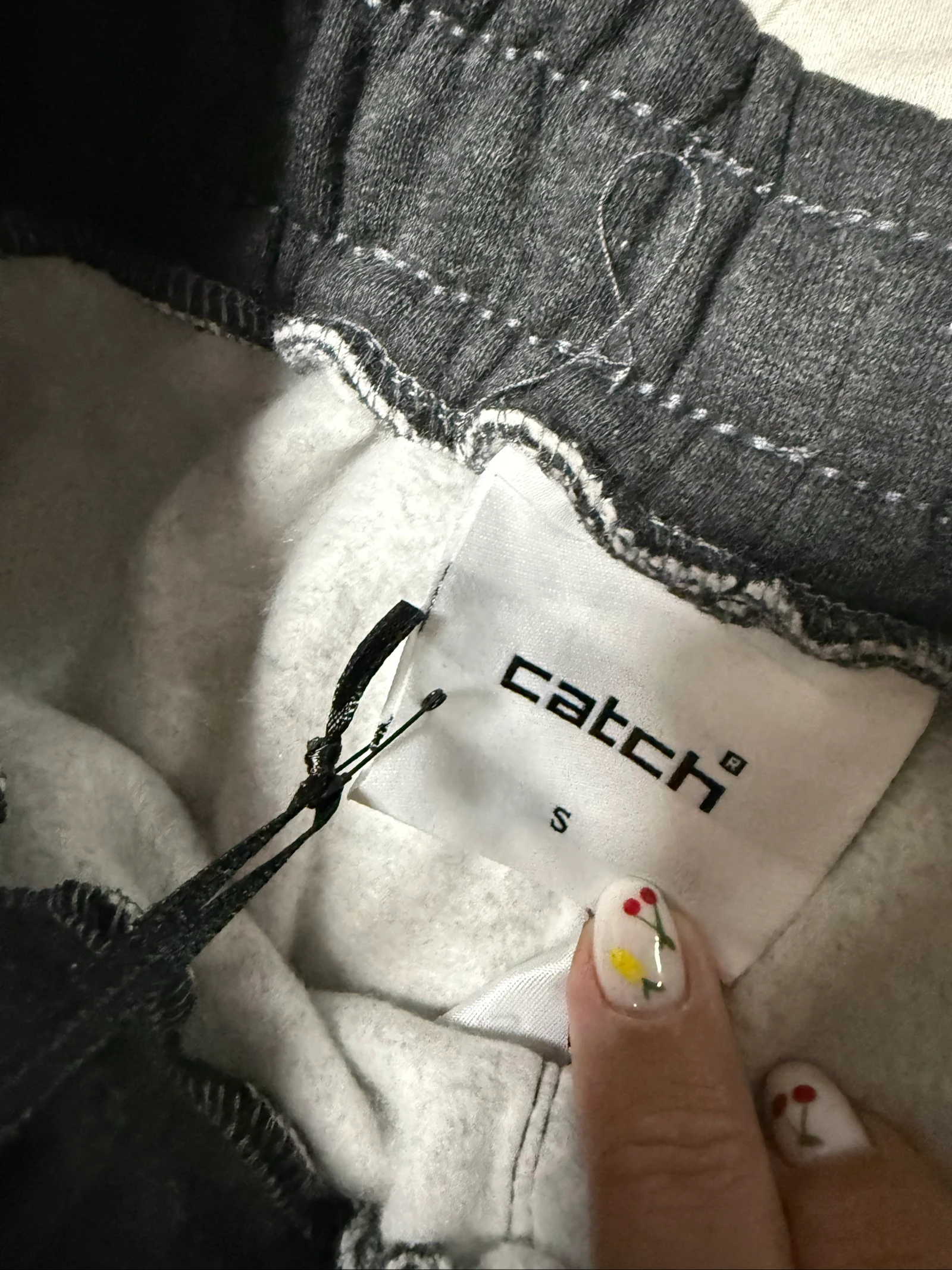 Donkere grijze cargo joggingbroek met label "catch" – photo 8